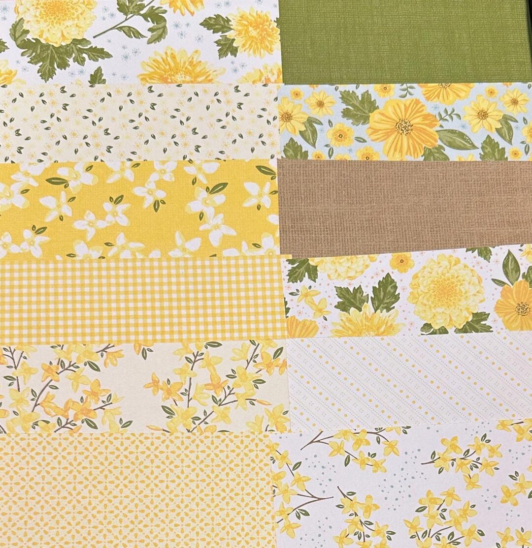 Floral Delight DSP Stampin' up Retired Designer Series Paper 6" X 6 ...
