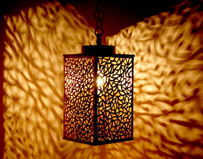 Moroccan Ceiling Lamp Rectangle Style Lantern Large Lighting Image 0