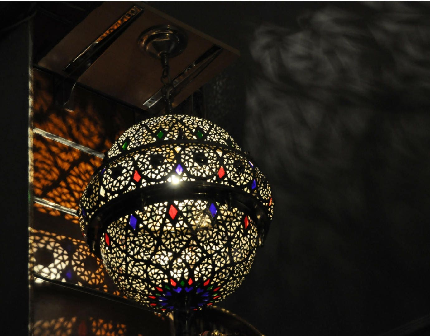 Moroccan Lamp Style Lantern Silver Medium Lighting Lamp Etsy