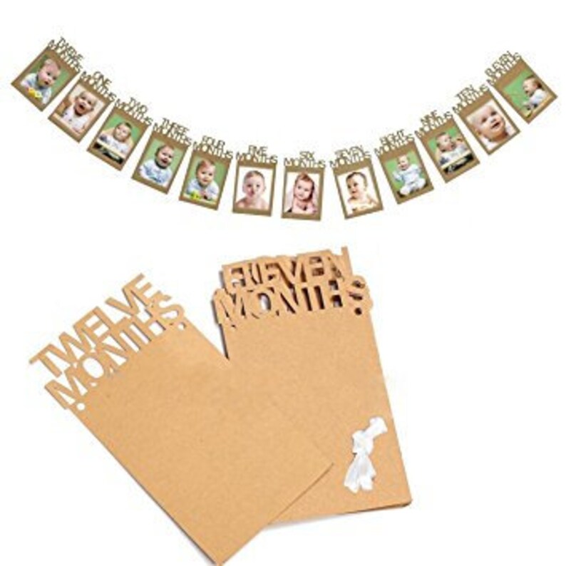 Birthday Banner Monthly Picture Banner 1st Birthday Photo Banner Baby Birthday Banner One Year Photo Banner First Year Photo Banner