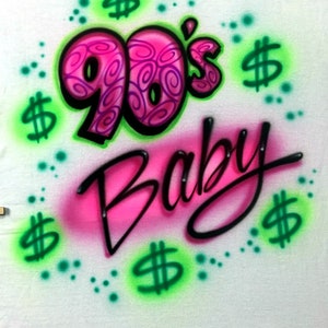 Airbrush T-shirt - Graffiti - Style - Block - Airbrushed T-Shirt - Personalized - Gift - Name
