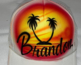 Airbrushed Trucker Hat * Name * Your Words