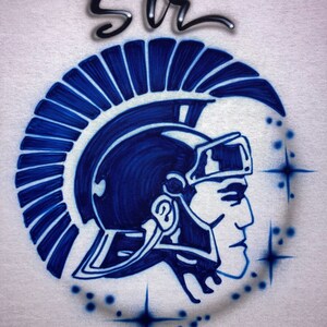 Airbrushed T-shirt * Trojan * Gladiator * Spartan * Your Name * Custom * Warrior