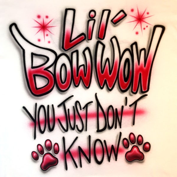 Airbrush T-Shirt - Lil Bow Wow - Personalized - Customized - Party Shirt