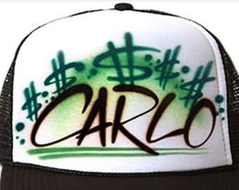 Airbrushed Trucker Hat * Name * Your Words