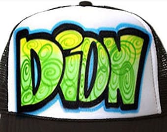 Airbrushed Trucker Hat * Name * Your Words