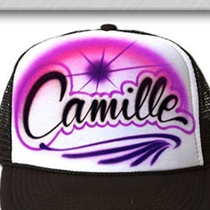 Airbrushed Trucker Hat * Name * Your Words