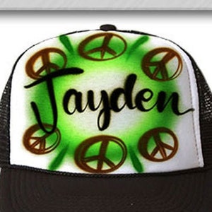 Airbrushed Trucker Hat * Name * Your Words
