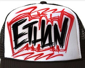 Airbrushed Trucker Hat * Name * Your Words