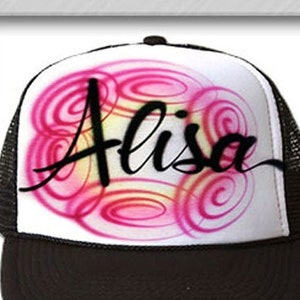 Airbrushed Trucker Hat * Name * Your Words