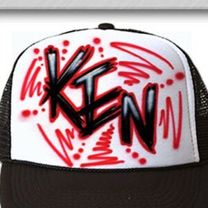 Airbrushed Trucker Hat * Name * Your Words