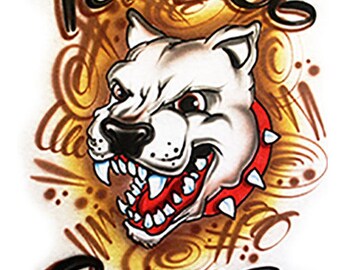 Airbrushed T-shirt * Top Dog * Your Name/Wording