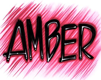 Diseño del nombre * Camiseta con aerógrafo * Tu nombre * Tú eliges el color