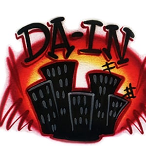 Airbrush T-shirt - Hip Hop - City - Name - Airbrushed T-Shirt - Personalized - Gift - Custom