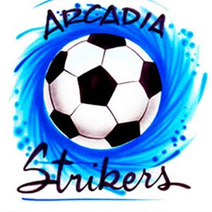 Airbrush T-Shirt * Soccer Ball * Your Name