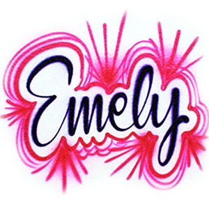 Script Name Design * Airbrushed T-shirt * Your Name * You Choose Color