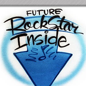 Airbrushed T-shirt Future Rock Star * Your Name * You Choose Color
