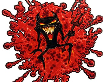 Camiseta con aerógrafo Little Demon * Tu nombre * Tú eliges el color