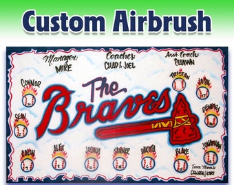 Baseball Banner - Braves - Airbrush Team Banner