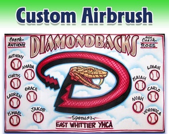 Baseball Banner - D-backs - Airbrush Team Banner
