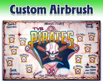 Baseball Banner - Pirates - Airbrush Team Banner