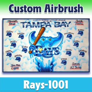 Baseball Banner - Rays - Airbrush Team Banner