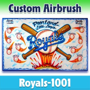 Baseball Banner - Royals - Airbrush Team Banner