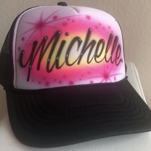 Airbrushed Trucker Hat * Name/Word * Starbursts