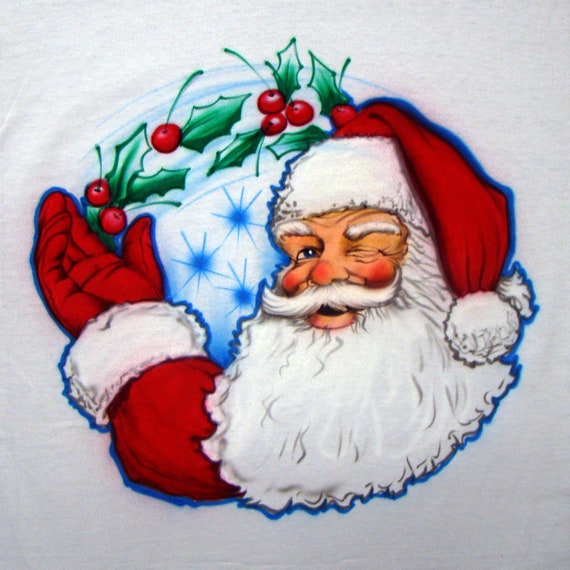 Airbrush T-shirt Santa Claus Christmas 