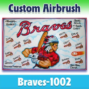 Baseball Banner Braves Airbrush Team Banner Bild 2