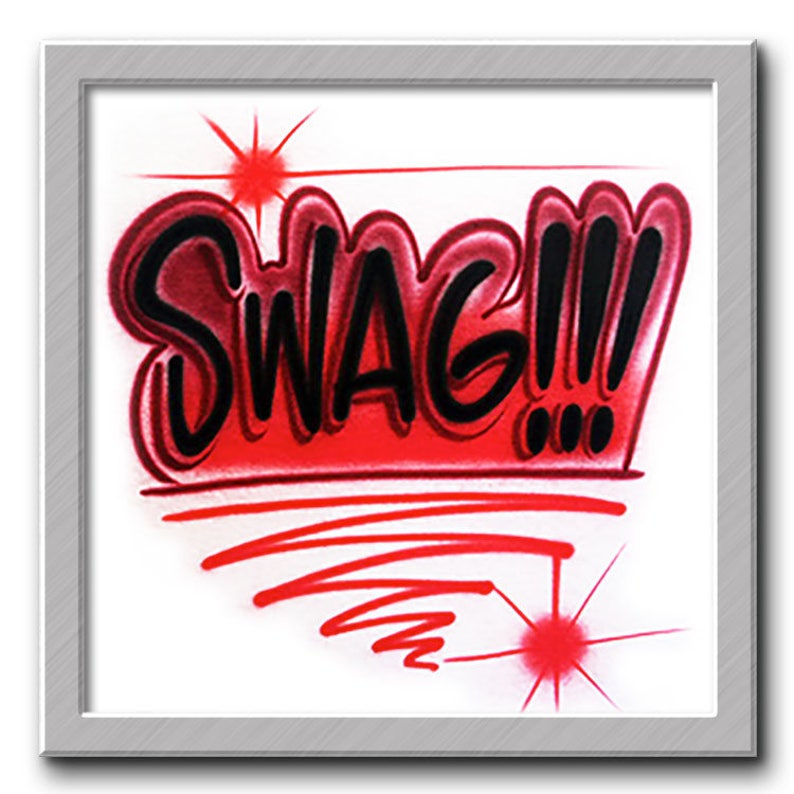 Airbrushed T Shirt Swag Your Name You Choose Color Etsy