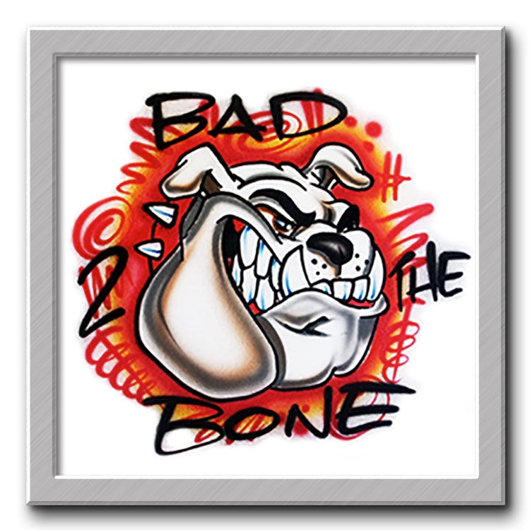 Airbrushed T-shirt * Bad 2 the Bone * Bulldog - Etsy