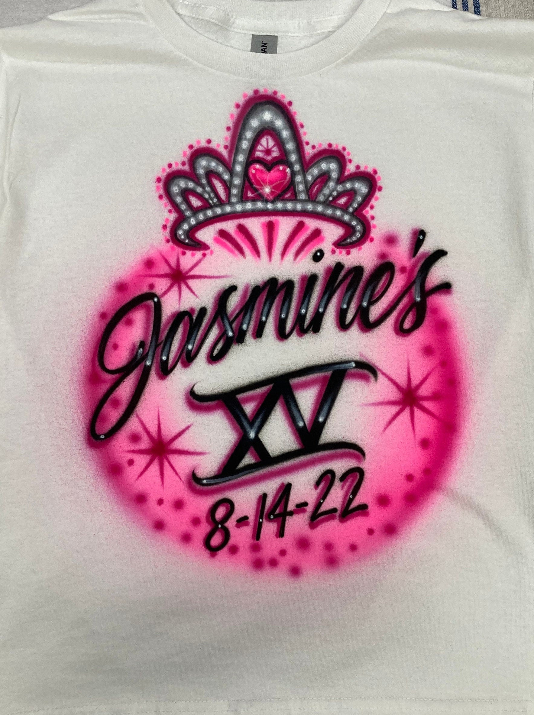 Airbrush T-shirt * Tiara * Quince * 15 * XV * Sweet 16 - Etsy