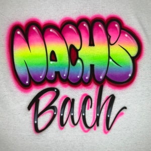 Airbrush T-shirt * Bachelor or Bachelorette * Bubble Letters