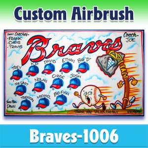 Baseball Banner Braves Airbrush Team Banner Bild 6