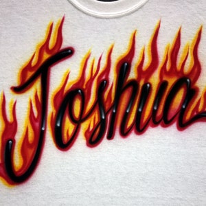 Airbrush Flames T-Shirt - One Word
