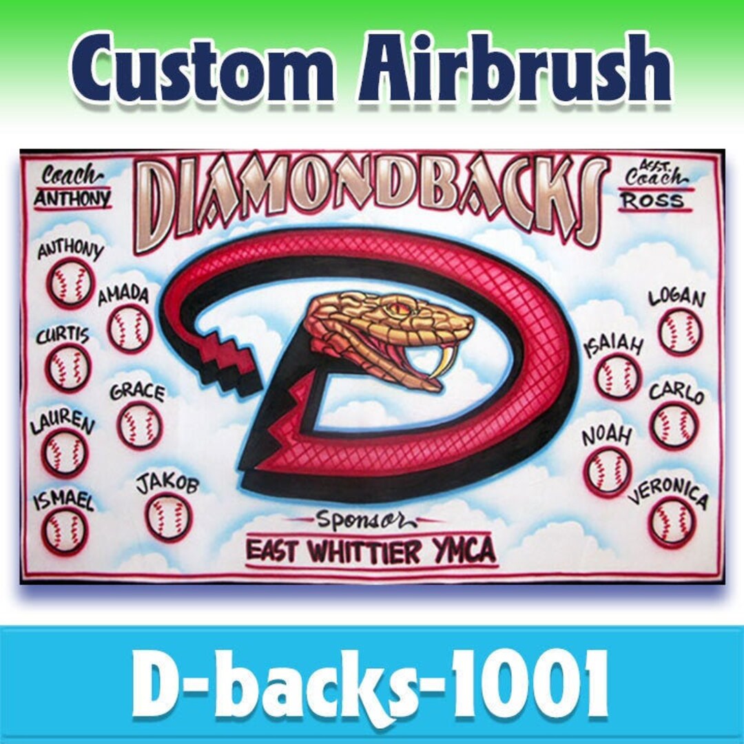 Baseball Banner - D-backs - Airbrush Team Banner - Etsy