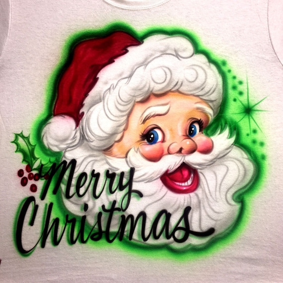 エアブラシTシャツ - クリスマス - メリークリスマス - パーソナライズ