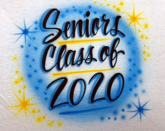 Airbrush T-shirt - Your Class * Your Year * School Colors