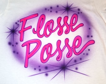 Airbrush T-shirt - Name - Script - Stars - Airbrushed T-Shirt - Personalized - Gift -Custom