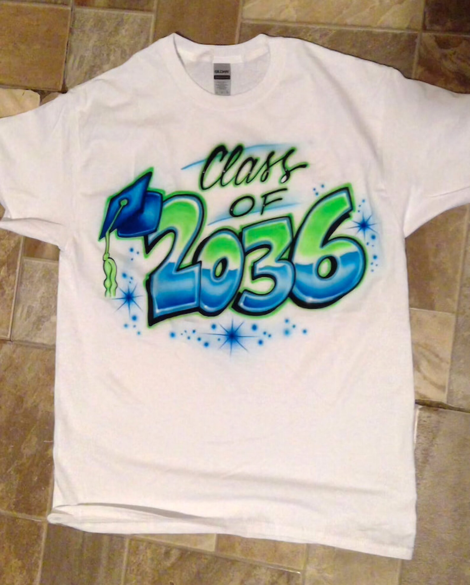 Airbrush Tshirt Class of 2020 Seniors Airbrushed Etsy
