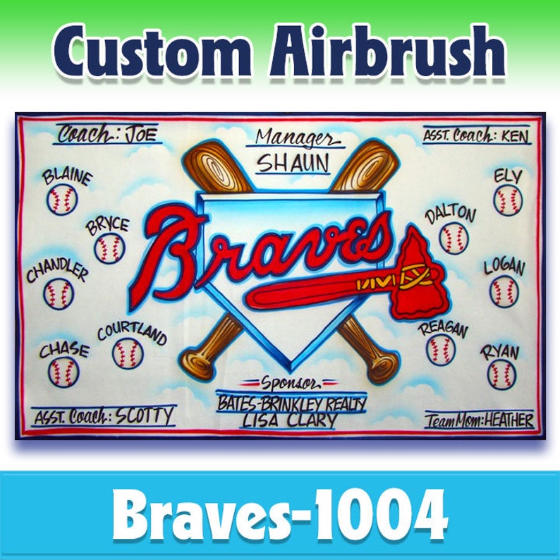 Baseball Banner Braves Airbrush Team Banner Bild 4