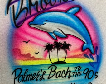 Airbrush T-Shirt - Bach - Bachelorette - Personalisiert