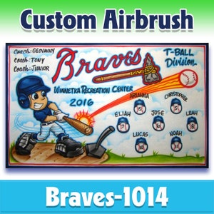 Baseball Banner Braves Airbrush Team Banner Bild 9