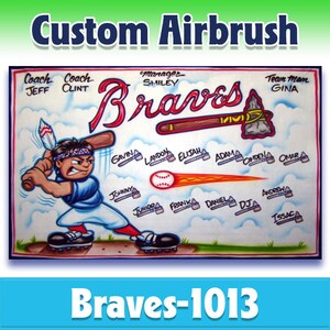 Baseball Banner Braves Airbrush Team Banner Bild 8