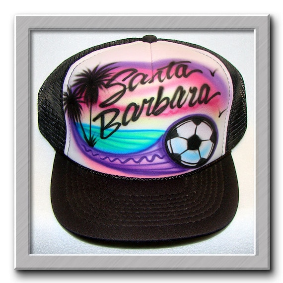 Trucker Palm Tree Ball Hat - Blue Trucker Palm Tree Ball Hat - Blue