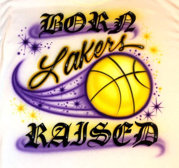 Airbrushed T-shirt Lakers Airbrushed T-shirt Your Name 