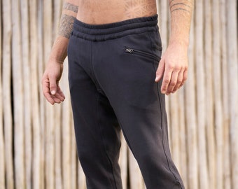 Dark Grey Joggers / Mens Jogger Pants/ Mens Drop Crotch Pants / Black Low Crotch Pants / Mens Black Joggers /Mens Trousers / Man Black Pants