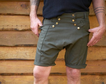Man Jeans / Man Low Crotch Shorts / Man Shorts  / Short Jeans/  Man Drop Crotch Shorts / Denim Shorts/ Army Color Mens Shorts/ / Mens Shorts
