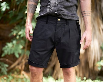 Shorts homme/Shorts en tissu chino/Shorts pour hommes/Shorts pour hommes noirs/Shorts pour hommes/Shorts pour homme/Shorts noirs/Shorts chino